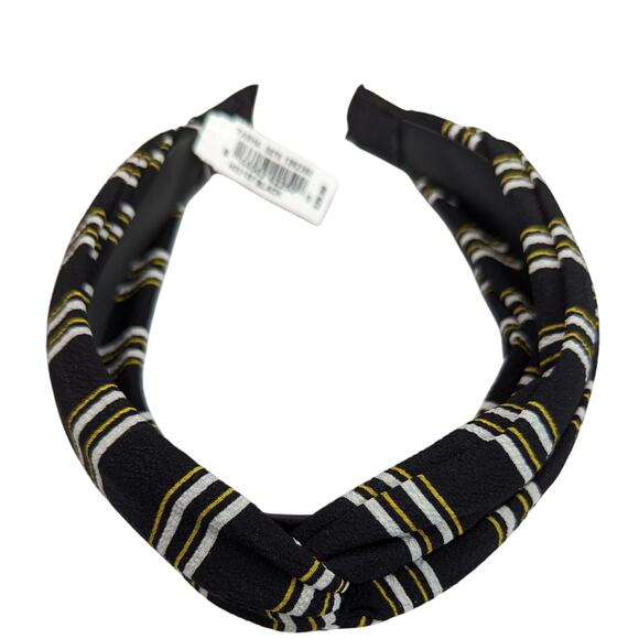 Tasha Padded Headband Black Gold White Fashion Hair Accessory - Picture 1 of 8